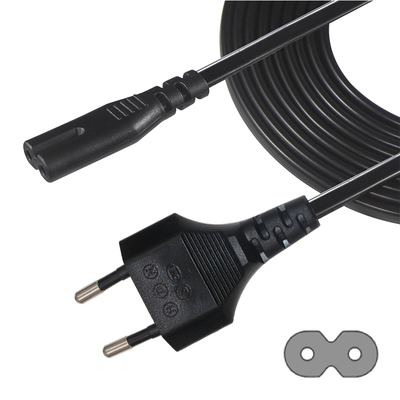 EU 2핀 to C7 전원 코드 2.5A 250V (전자 제품용)