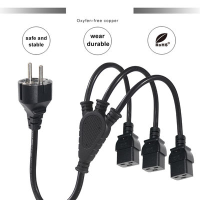 CEE 7/7에서 서버 래크용 C19 전력 분할 케이블