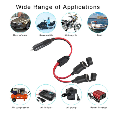 12V 차량 시가 라이터 듀얼 소켓 분배기 연장 케이블 어댑터 DC 전원 공급 장치 GPS 대시 카메라 태블릿용