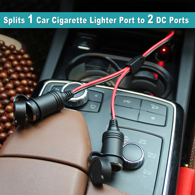 12V 차량 시가 라이터 듀얼 소켓 분배기 연장 케이블 어댑터 DC 전원 공급 장치 GPS 대시 카메라 태블릿용
