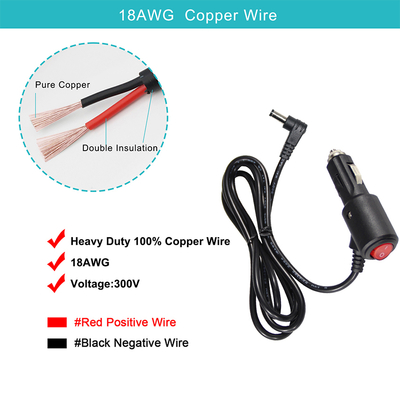12V 자동차 전원 공급 장치 확장기 다중 소켓 스플리터 어댑터 담배 연화기용 DC 확장 케이블 GPS 대시 캠