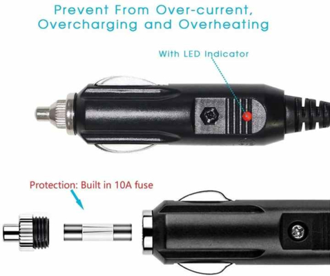 12V 자동차 담배 라이터 플러그 OBD2 커넥터 진단 전력 케이블 자동차 스캐너 코드 리더 ECU를 위한 피지