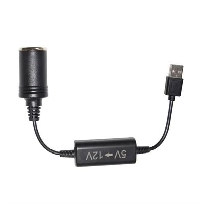 5V-12V USB 어댑터, 시가 라이터 소켓 부스터 코드가 있는 스텝 업 컨버터 케이블, 차량용 DVR GPS 카메라 라우터 팬 LED용