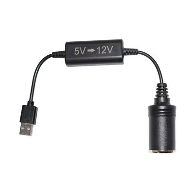5V-12V USB 어댑터, 시가 라이터 소켓 부스터 코드가 있는 스텝 업 컨버터 케이블, 차량용 DVR GPS 카메라 라우터 팬 LED용
