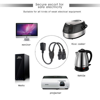 IEC 320 C13 to C20 전원 연장 코드 14 AWG 서버 랙 및 고밀도 PDU용 블랙 전원 점퍼 케이블 15 암페어 250V