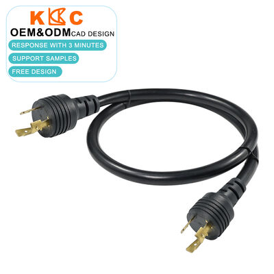 14AWG 15A NEMA L7-15P Locking Plug to L7-15R Locking Receptacle 1.5m Twist-Lock Adapter Extension Cord for Stage & Generator Use