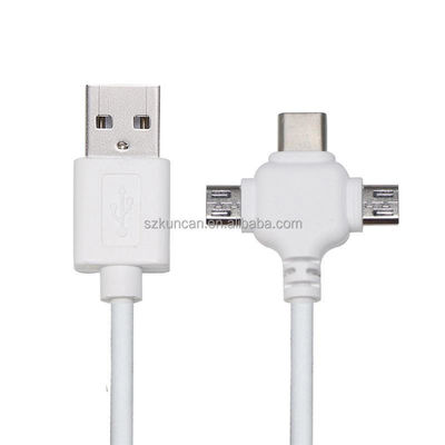 0.5m USB 2.0 빠른 충전 USB 데이터 케이블 3 In 1 USB 충전 케이블