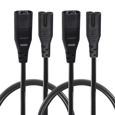 2M Iec320 블랙 노출 된 와이어 전원 전선 Ac C7 도 8 C8 연장 케이블