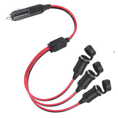 1 남자에서 3 여자 자동차 담배 연장 코드 피지 15A 16AWG 전원 유선 OEM ODM