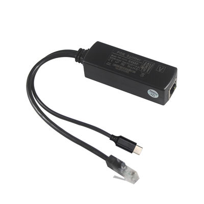 USB-C 출력 PoE 분배기 - 태블릿, 휴대폰, 라즈베리 파이, USB-C 장치용 48V to 5V/9V/12V 전원 공급 이더넷 컨버터
